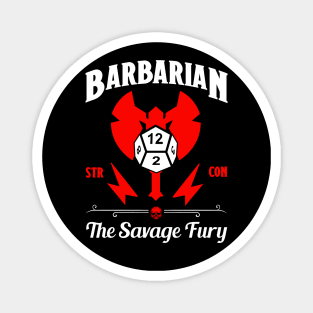 D&D Character Class Barbarian Magnet